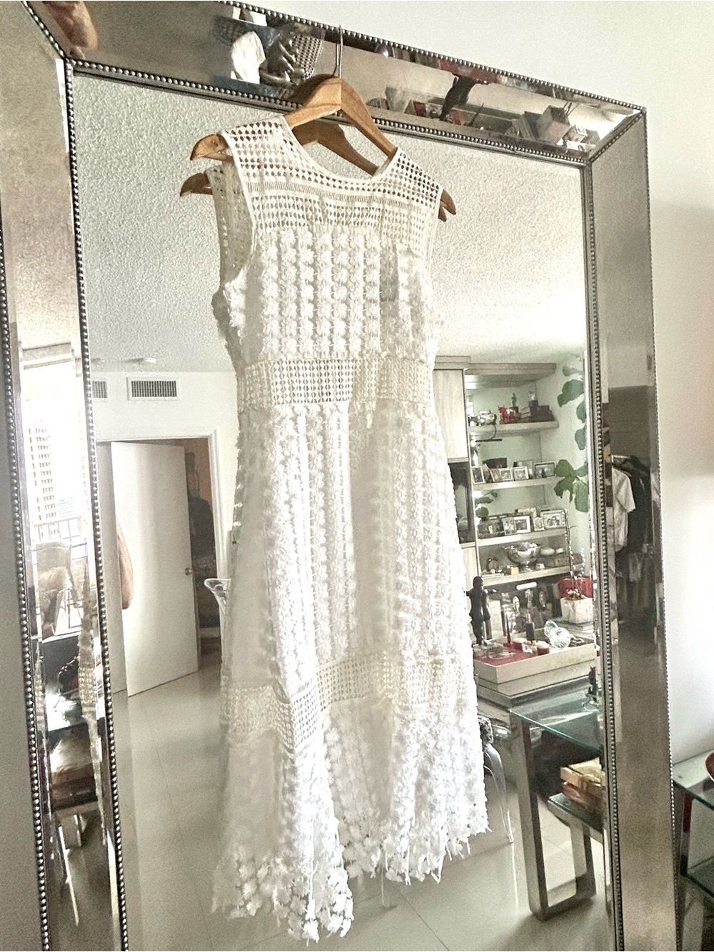 Style Mafia - White Textured Crochet lace Dress S - Picture 2 of 13